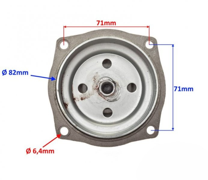 Sprzęgło do silnika rowerowego 4T pas pasek silnik 71/82/66/6,4mm