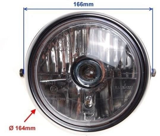 Reflektor lampa przód Suzuki GN 125 NF41A 1994 -1999 4T BA20D BA9S wer.2