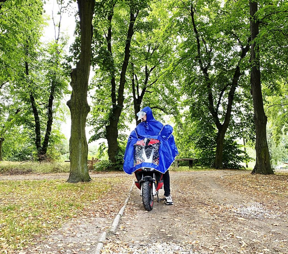 Ponczo płaszcz przeciwdeszczowy na skuter rozmiar L