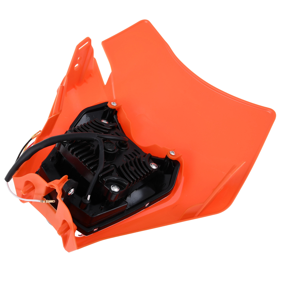 Owiewka uniwersalna pomrańczowa z wkładem lampy Led cross enduro