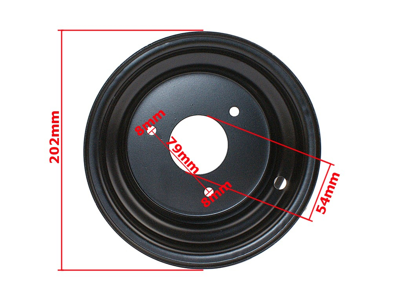 Felga quad atv 7 cali czarna 3 śruby