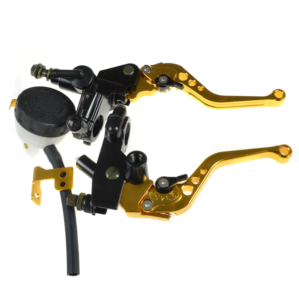 Dźwignie klamki hamulca sprzęgła złote pompa RF