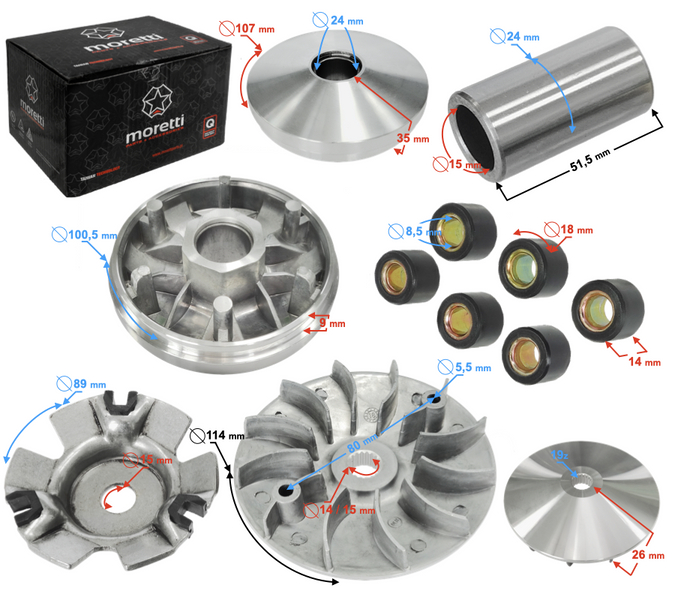 Wariator SKUTER ATV 125 150 GY6 TUNING Zipp Romet Rex Keeway Junak Barton