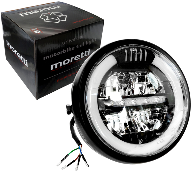 Reflektor lampa przednia LED uniwersalna Czoper Chopper Cafe Racer