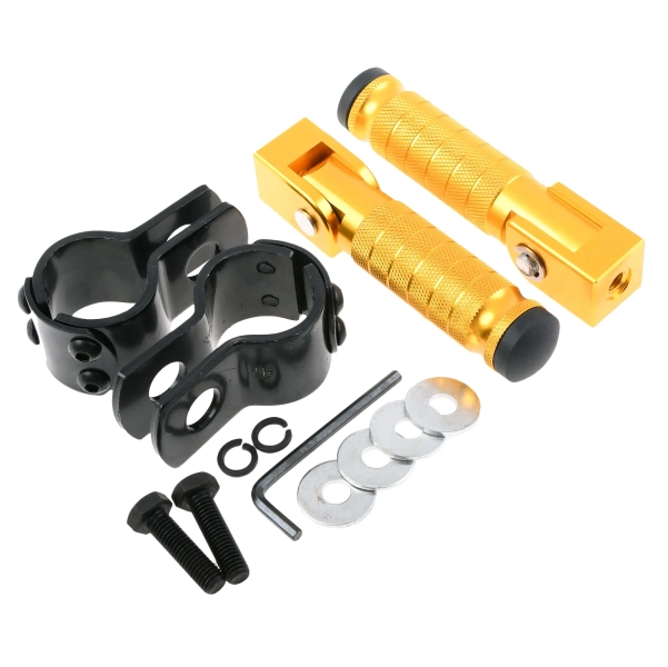 Podnóżek pasażera uniwersalny złoty alu na śrubę lub obejmę Racing Force