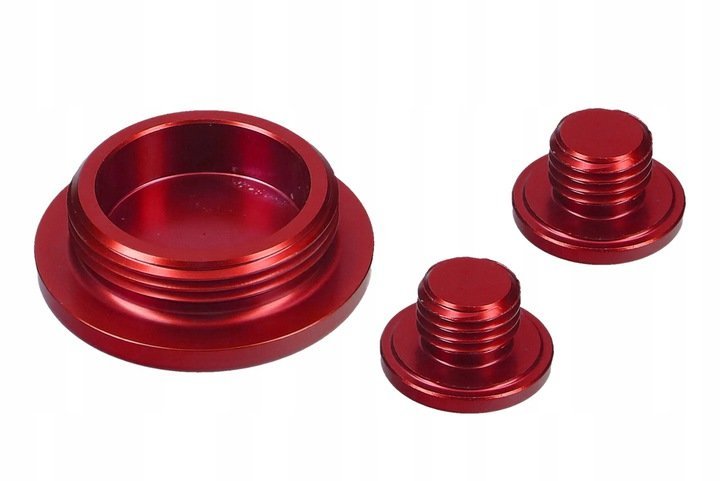 Korki Inspekcyjne silnika czerwone Honda CRF 250R 04-09 30x1,5mm / 14x1,5mm