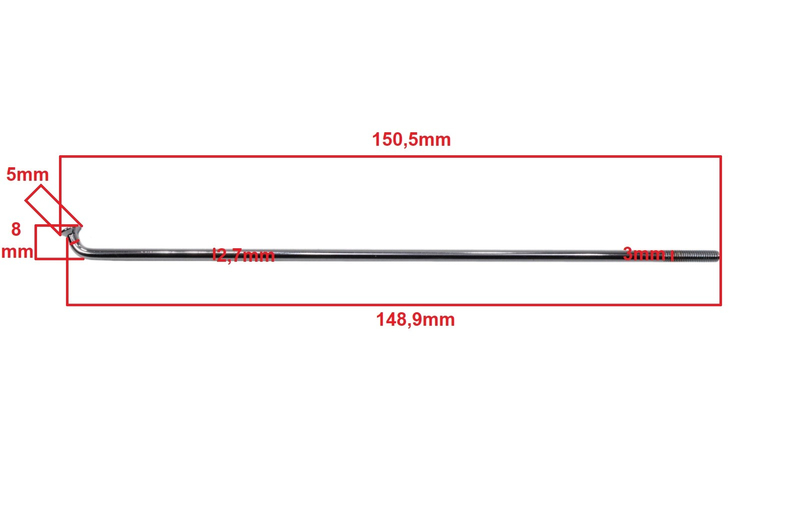 Szprychy koła Jawa 50 149x2,5mm 36szt. chromowane Duells