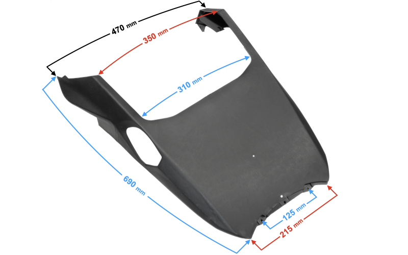 Obudowa centralna środek czarna Barton Scalpel