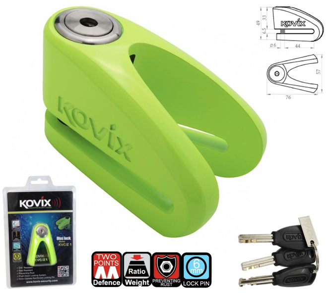 Blokada Tarczy Hamulcowej KOVIX KVC/Z1 Zielona
