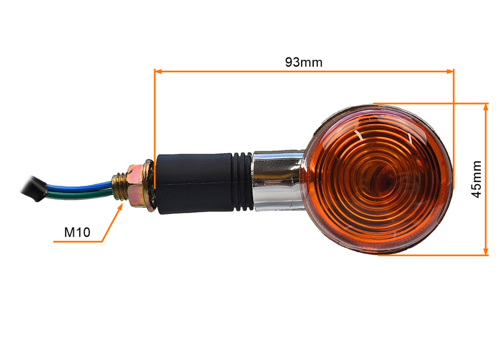 Kierunkowskazy tył pomarańczowe minichopper motorower Łoś King komplet