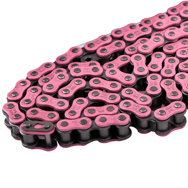 Łańcuch napędowy 140 ogniw 428H różowy wzmocniony DPR Performance