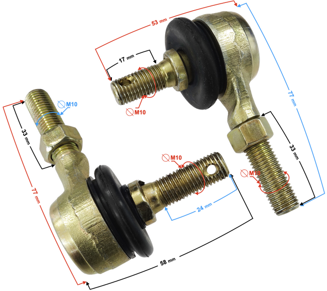 Końcówki drążka kierownicy do ATV 125-9 i 125-X