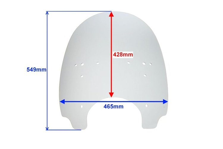 Szyba owiewka duża Suzuki Yamaha Kawasaki Honda Harley Triumph Hyosung ATU