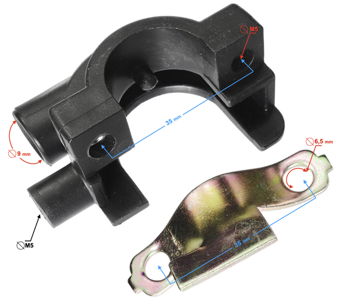 Obudowa manetki do skutera Barton Falcon 125 2