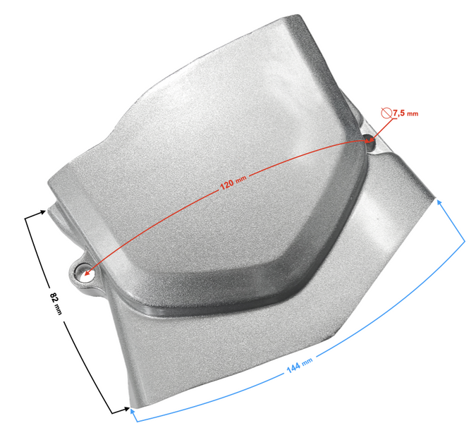 Pokrywa silnika zębatki srebrna Barton Fighter 2
