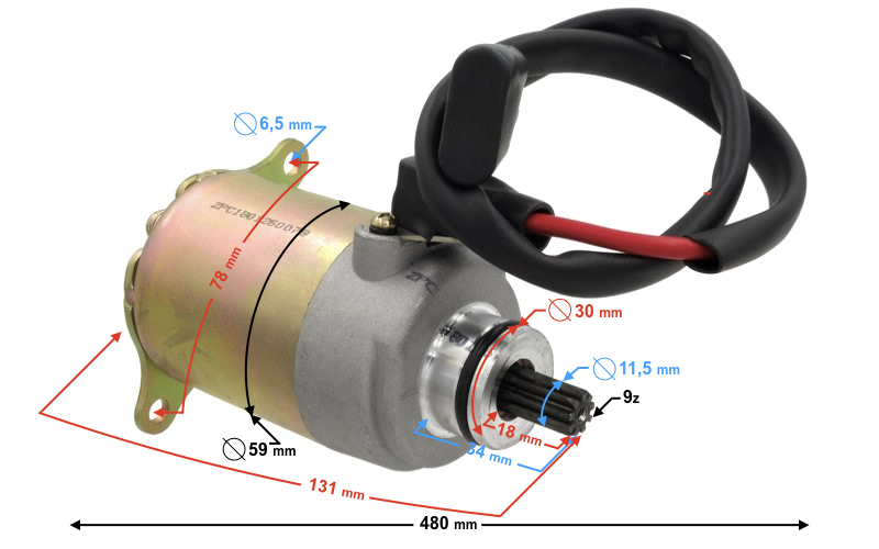 Rozrusznik do Skutera Quad ATV 4T 125 150 180 200CM 9 zębów