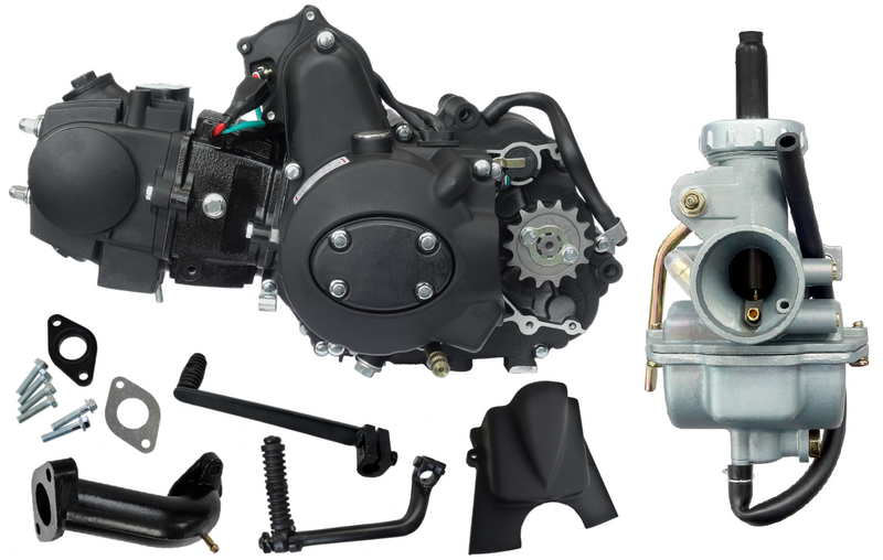 Silnik poziomy 110cc manual + gaźnik PZ22 motocykl motorower quad 4T