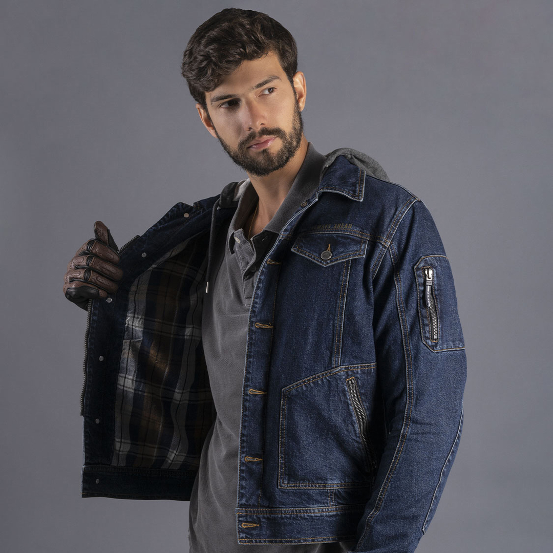 Kurtka jeansowa motocyklowa męska LS2 Oaky Man Dark Blue