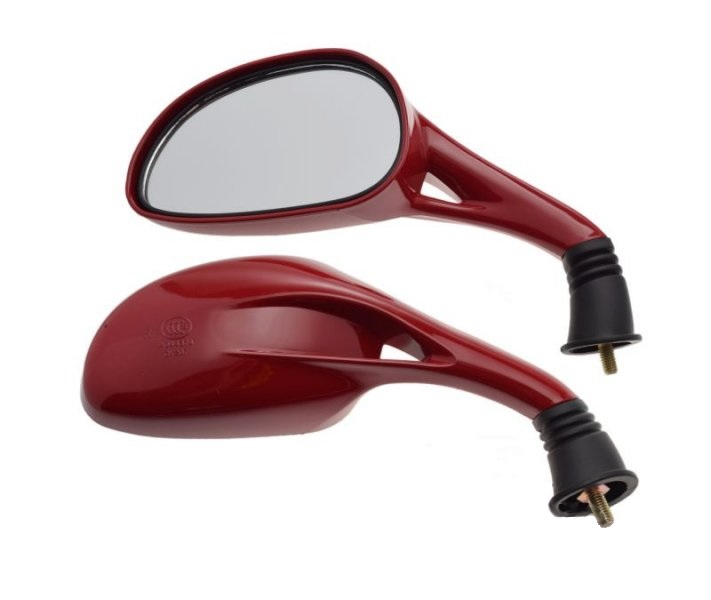 Lusterka czerwone gwint M8 para skuter sunny