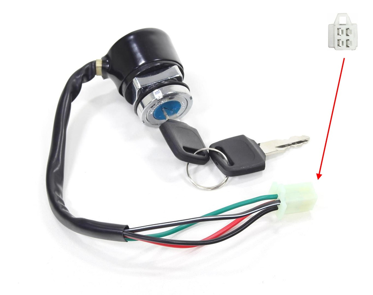 Stacyjka metalowa QUAD ATV 125CM kostka 4 PIN