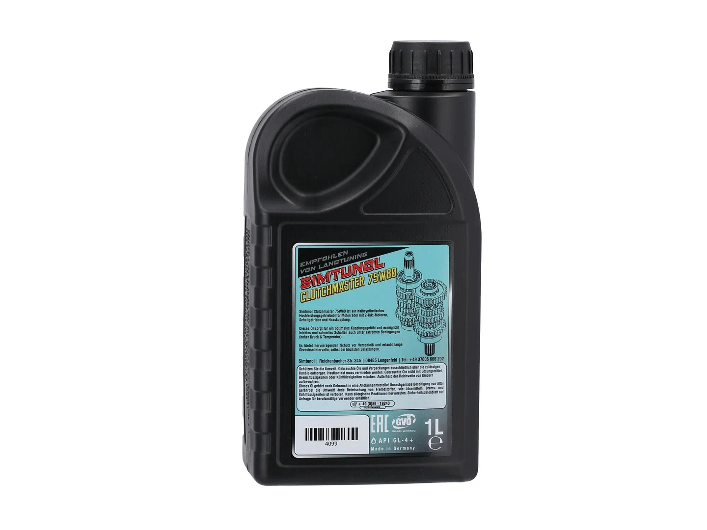 Olej przekładniowy półsyntetyczny Simtunol Clutchmaster 75W80 API GL-4+ 1l