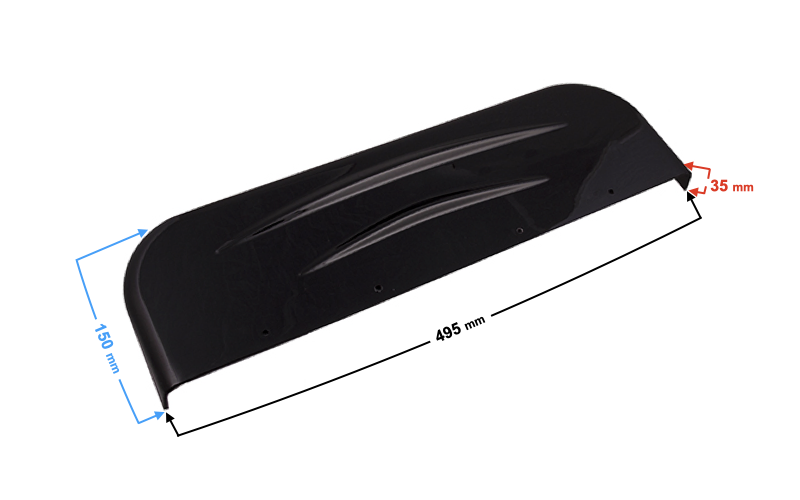 Obudowa kanapy do skutera Barton Tres Czarna