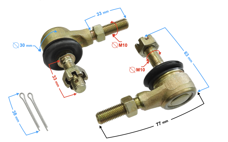 Końcówki drążka kierownicy do Atv Quad