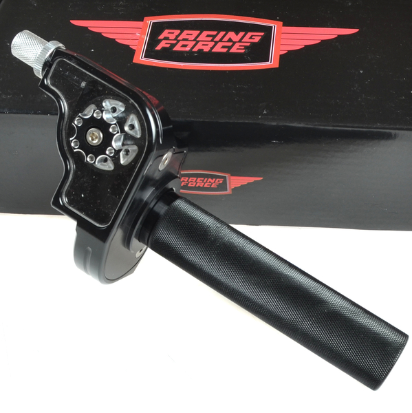 Rolgaz rollgaz aluminiowy cnc czarny krótki skok Racing Force