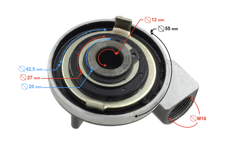 Napęd licznika ślimak do motoroweru Barton FR 2
