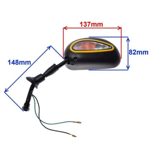 Lusterko z kierunkowskazem m10 p+p red062 cn