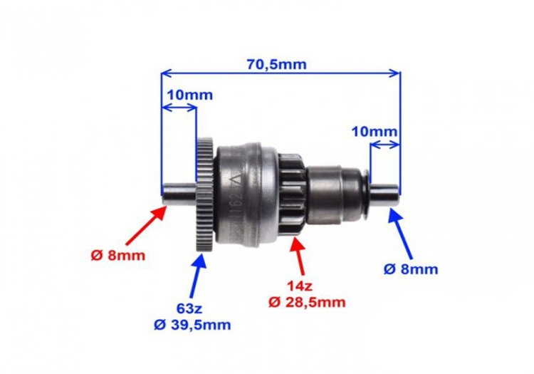 Bendix bendiks rozrusznika 2t Piaggio Zip
