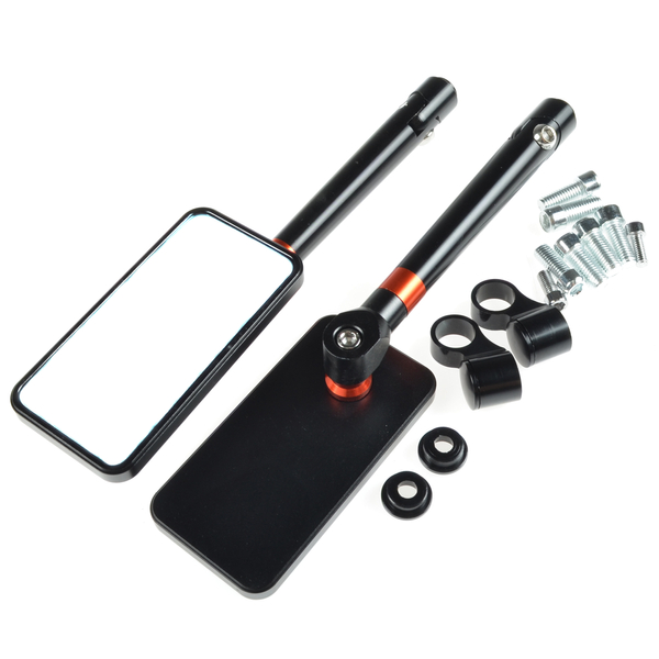 Lusterka czarne Racing V3 aluminiowe komplet