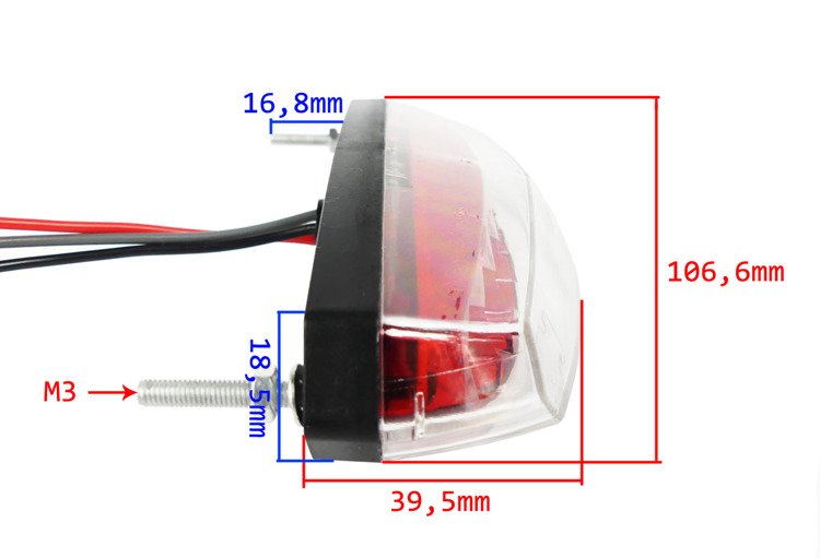 Lampa tył led 13 led uniwersalna podświetlenie