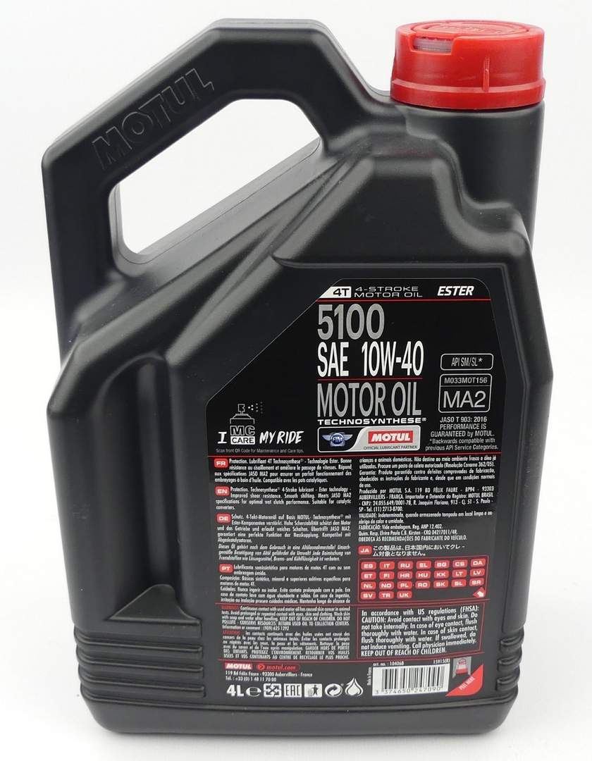 Olej motocyklowy motul 5100 4l 10w40 4t