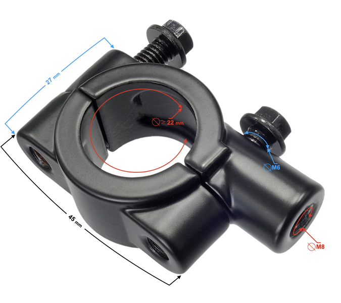 Mocowanie lusterka gwint R 8mm