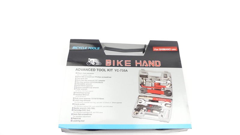 Zestaw kluczy rowerowych w walizce bike hand 19el.