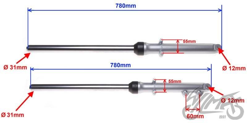 Zawieszenie amortyzatory przód lagi Zipp Neken Benzer Shaft GB Street