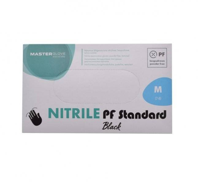 Rękawice nitrylowe 100 sztuk rozmiar M czarne
