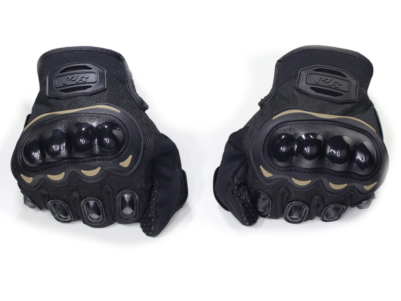 Rękawice motocyklowe letnie przewiewne krótkie czarne cross enduro street