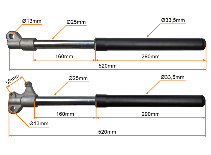 Amortyzatory lagi przód lewy + prawy pocket bike minicross