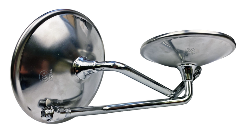 Lusterka motocyklowe okrągłe metal chrom M10 prawy 24cm