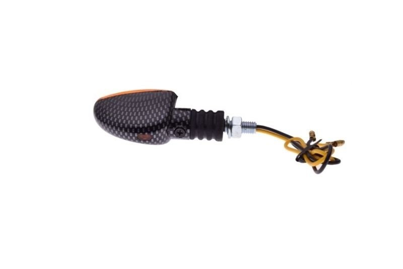 Kierunkowskaz owal pomarańczowy carbon lewy przód