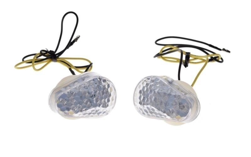 Kierunkowskaz biały klosz led do kawasaki para