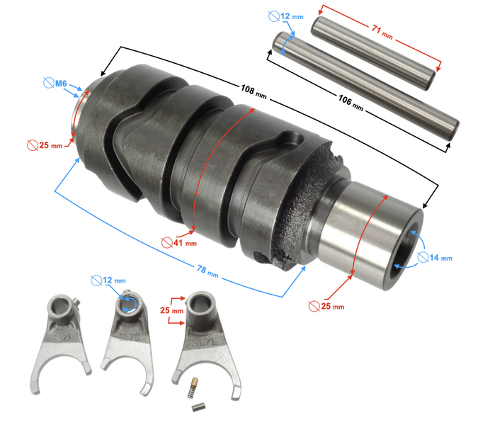 Wybierak skrzyni biegów VOGE 300 4t lc LONCIN