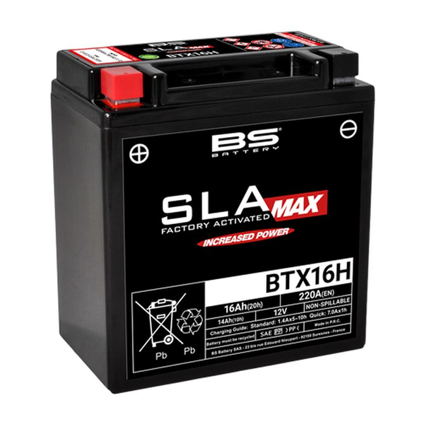 BS akumulator BTX16H (FA) MAX (YTX16H) 12V 16Ah Honda XL Kawasaki VN Suzuki