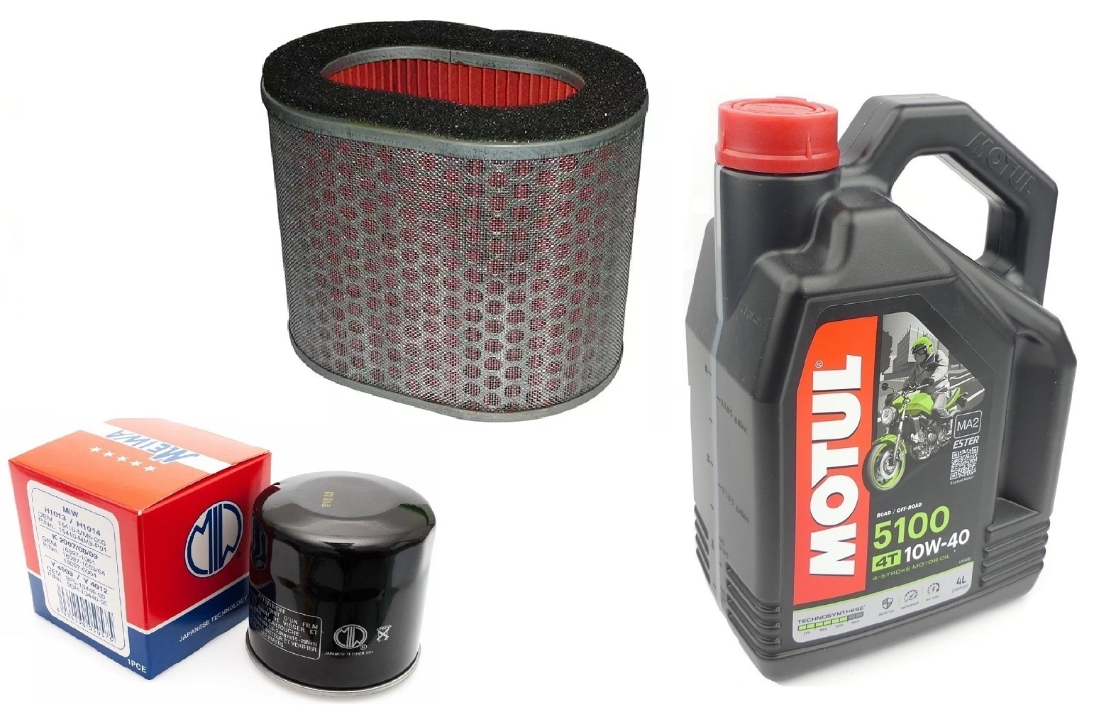 Filtr oleju powietrza olej HF204 Motul 5100 10w40 Honda NT 700 06-16r
