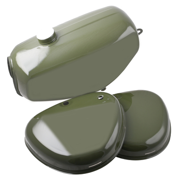 Zbiornik paliwa pokrywy boczne zielony wojskowy Simson S51 S60 S70 DPR Classic