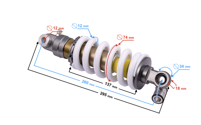 Amortyzator tylny do ATV Quad Barton Mikilon