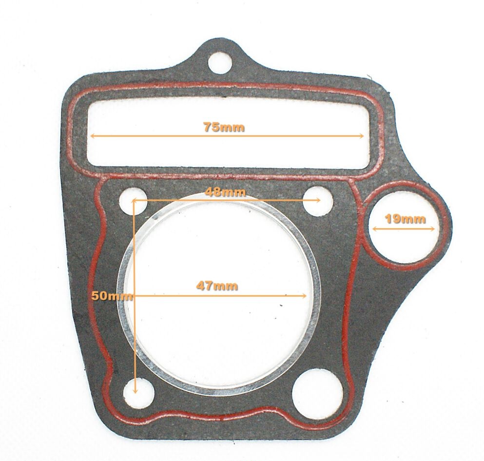 Uszczelki głowicy cylindra rury wydechowej minichopper 139FMB 4T 70cc 47mm