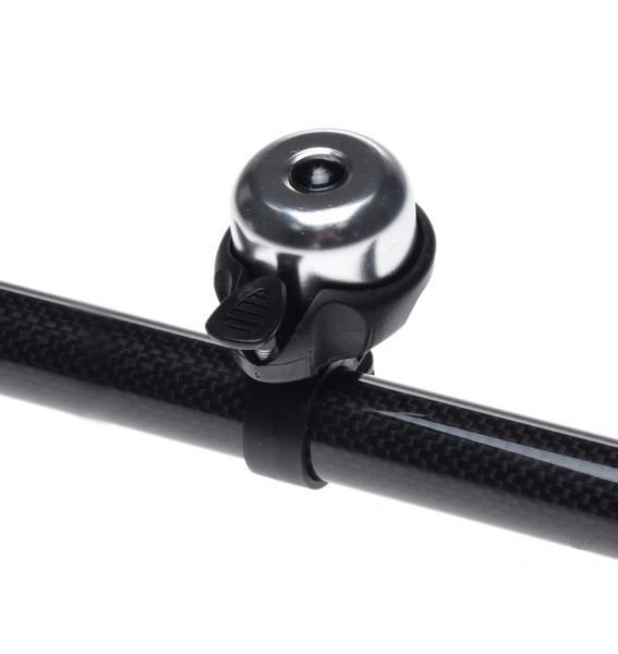 Dzwonek rowerowy mini srebrny na kierownice 35mm